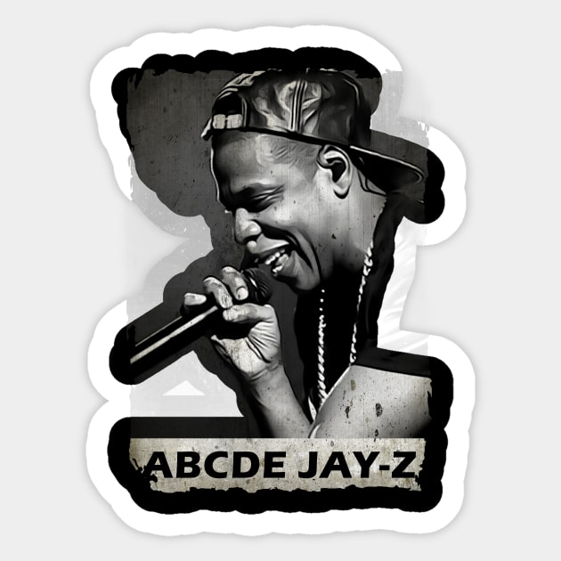 ABCDE JAY-Z Sticker by WHITE ANGEL STUDIO